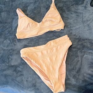 Nude high waisted bikini